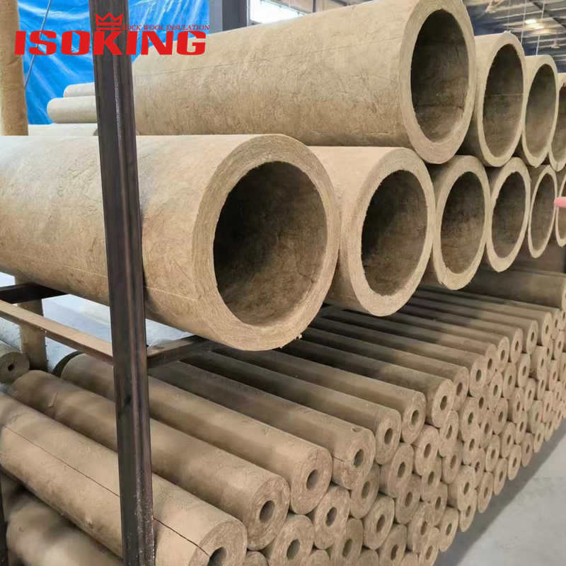 Mineral wool pipe insulation