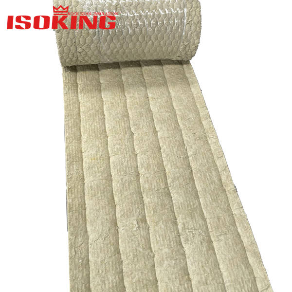 ISOKING Mineral Wool Fiber Blanket Insulation With Wired Mesh 